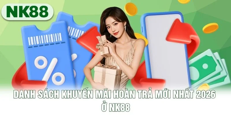 Danh sách khuyến mãi hoàn trả mới nhất 2026 ở NK88 Danh sách khuyến mãi hoàn trả mới nhất 2026 ở NK88
